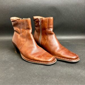 Pikolinos Brown Leather Ankle Boots